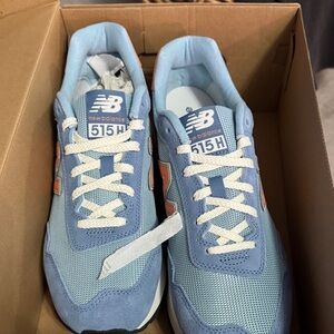 New Balance 515H Light Blue and White Sneakers